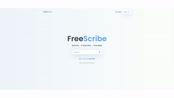 Free-Scribe UI preview